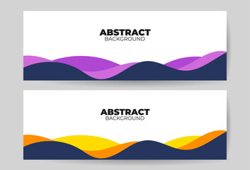 Obraz premium Abstract Wave Backgrounds with Vibrant Colors - Purple and Yellow Themes