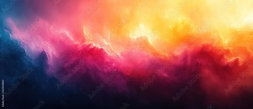 Aufkleber vibrant abstract gradient background soft blending colors warm light calming aesthetics impressionis