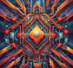 Illustration of abstract technology background.