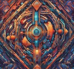 Illustration of abstract technology background.