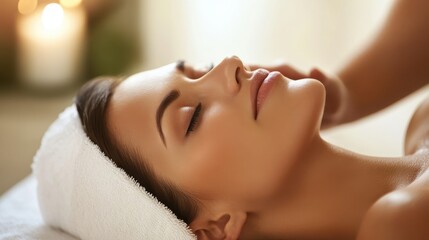 Obraz premium A spa offering relaxation massages, with a focus on stress reduction and overall wellness.