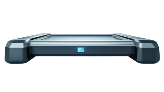 A sleek, modern treadmill designed for fitness enthusiasts at home or in a gym setting