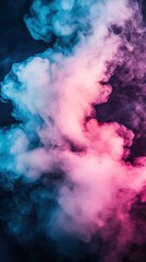 Fototapeta premium Abstract Pink and Blue Smoke Cloud Swirling Design