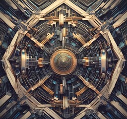 Obraz premium Illustration of abstract technology background.