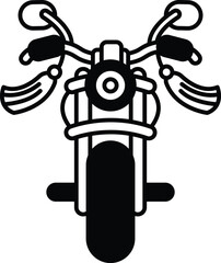 A black and white motorcycle with a white background