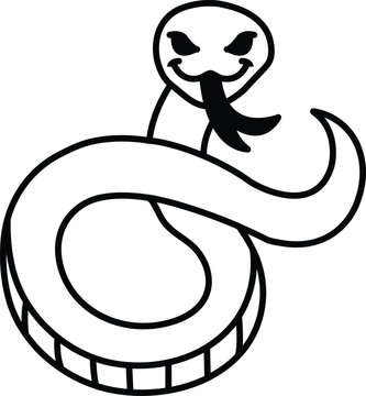 A snake with a menacing look on its face