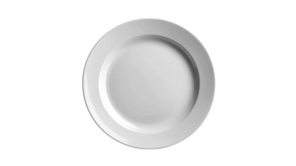 An elegant white plate set against a minimalistic background showcasing simplicity and design