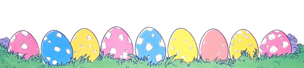 PNG Easter egg border arch eggs illustration colorful.