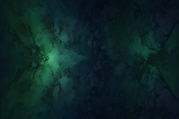 dark blue and green background, vintage marbled textured border with soft center light Generative AI