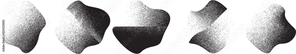 Poster sprayed black shapes composition .graffiti art design . noise textured shapes . spray effect .grunge
