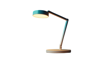 Modern desk lamp illuminating a workspace with a stylish design and adjustable arm