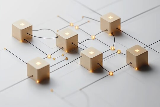 Workflow Automation Process Flowchart 3D Diagram for Business Efficiency and Management Strategy
