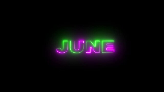 June text icon animation.