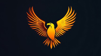 Obraz premium Radiant eagle artwork highlighting polished feathers on a dark background