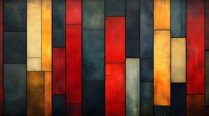 Fototapeta premium A minimalist grid of rectangles arranged in a random but balanced pattern.