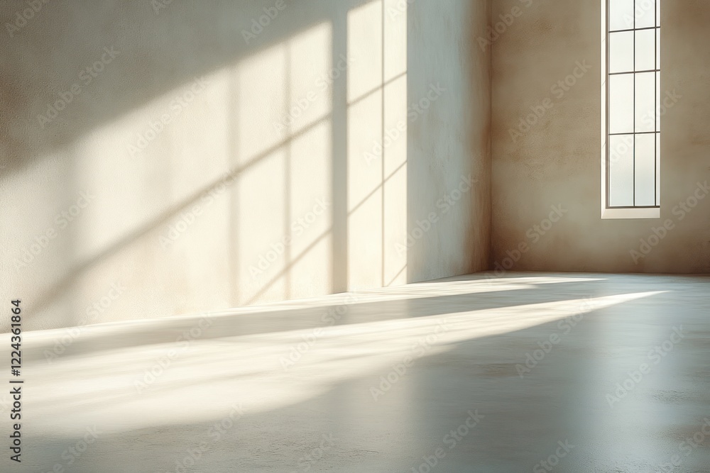 Poster minimalist white light and shadow scene for modern product display and presentation background