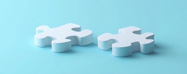 Teamwork Puzzle Connection for Business Success and Collaboration