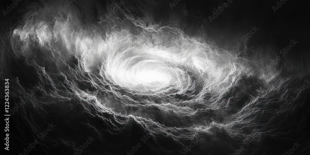 Poster grayscale abstract vortex swirl soft lighting background design