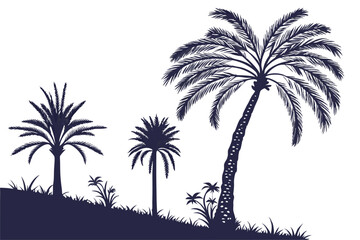 palm trees silhouette