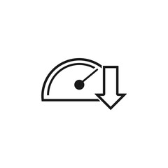 Speed line icon isolated on white background.