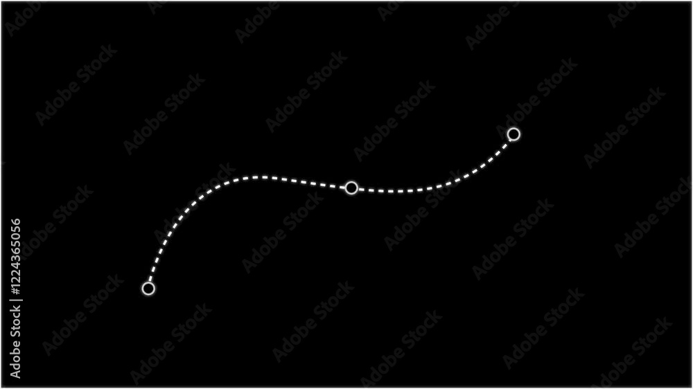 Poster route animation three destination .three location point connection with lines,