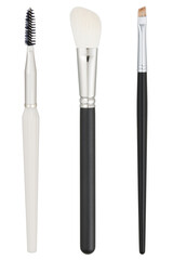 マスカラブラシとメイクブラシとアイブローブラシ (mascara brush and makeup brush and eyebrow brush)