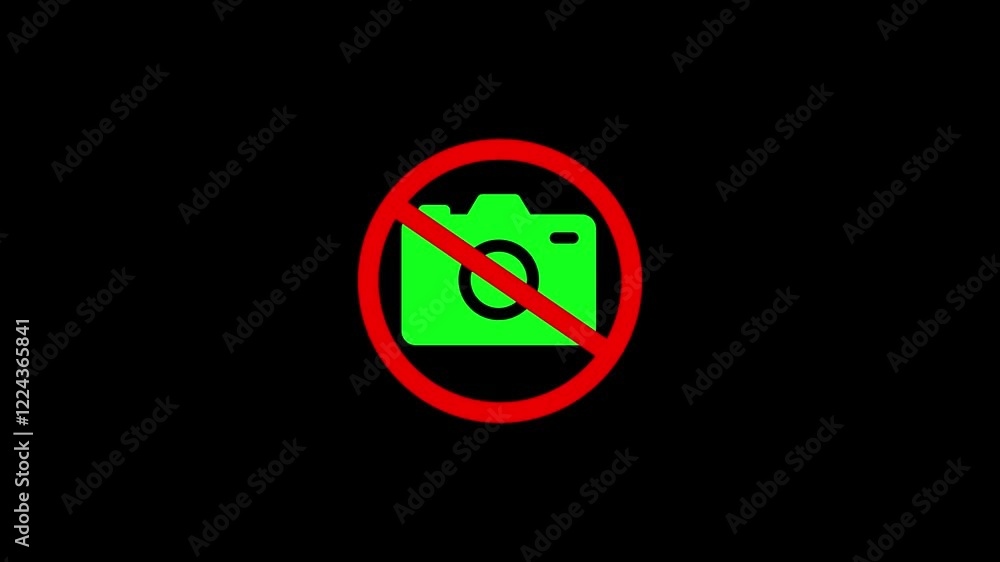 Poster camera not allowed,no video camera icon. camera not allow sign