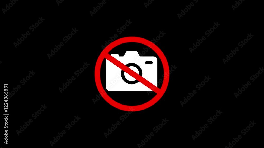 Poster camera not allowed,no video camera icon. camera not allow sign