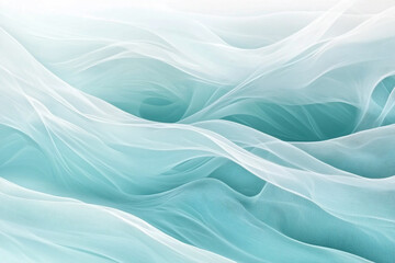 Soft, flowing fabric in shades of blue and white creating a serene, abstract background ideal for design