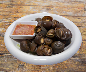 Boiled Apple Clams, Seafood Jaew,Apple snail