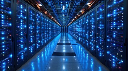 Fototapeta premium Server Room Interior