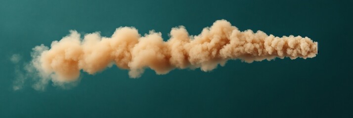 Industrial Aesthetic Smoke Trail Dark Textured Emission Plume against Azure Sky - Environmental Impact Awareness and Eco-Infrastructure Marketing Visuals