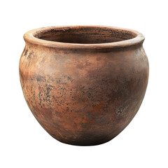 An exquisite ancient clay pot, showcasing rich textures and earthy tones, perfect for cultural decor or as a historical artifact in various settings.