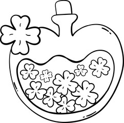 Groovy Retro St. Patrick’s Day Nurse doodle outline