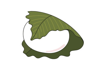 シンプルな柏餅のイラスト