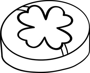 Groovy Retro St. Patrick’s Day Nurse doodle outline