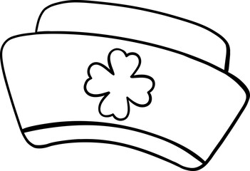 Groovy Retro St. Patrick’s Day Nurse doodle outline
