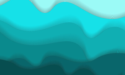 Abstract gradient waves in blue and turquoise tones create a serene and modern design. This minimalist artwork is perfect for backgrounds, presentations, or calming visual designs.