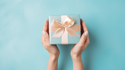 Elegant Pink Gift Box with Satin Ribbon for Special Celebrations