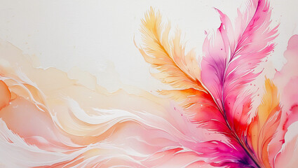 Obraz premium A watercolor wash with a clean area to insert text