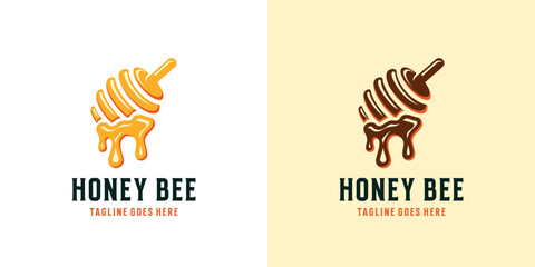 Honeycomb logo vector template. inspiration honey bee design illustration.