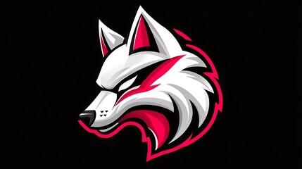 Fierce Pixel Art Wolf Head Logo Design