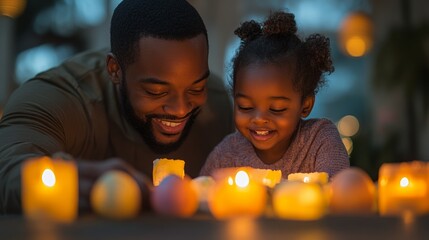 Family Dyeing Easter Eggs
