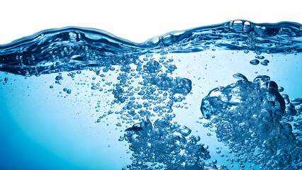 Obraz premium Clear blue water bubble