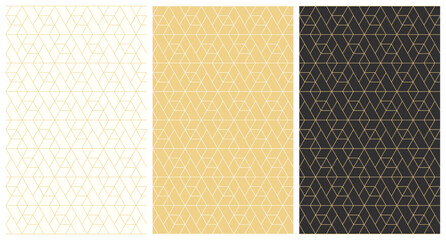 Geometric seamless pattern, Modern continuously background, abstract gold, yellow, and black. backdrop, fabric, concept. simple graphics vector