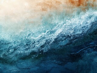 Visual Blend of Color and Texture Evoking Sea Waves