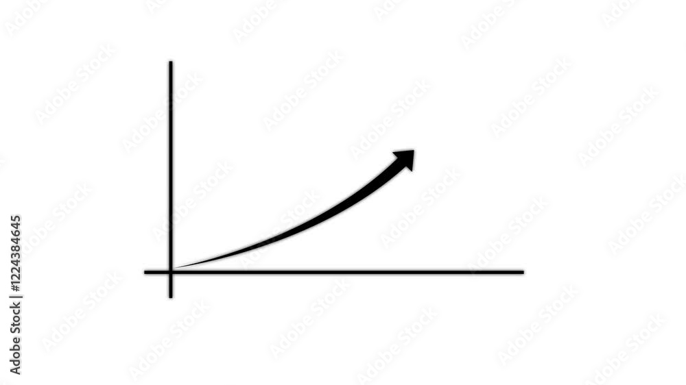 Poster graph hand drawn arrow chart growing up. business growth arrow and graph chart, business line arrow,