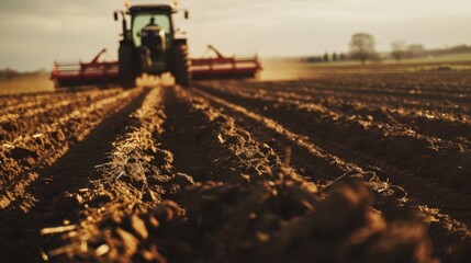 Fototapeta premium Modern Agricultural Machinery Showcasing Automated Farming in Natural Light