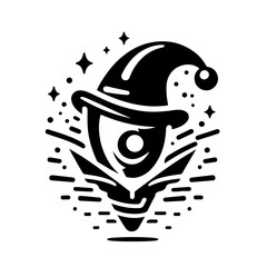 This is the international april fool,s day black and white design 
