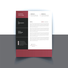 Modern business and corporate a4 letterhead design template